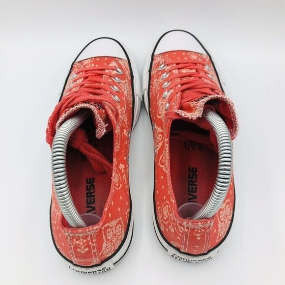 Converse Red Bandana Print Sneakers - Picture 8 of 11